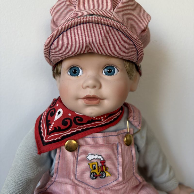Danbury Mint 1990 Train Engineer Jimmy Porcelain Doll by Elke Hutchens