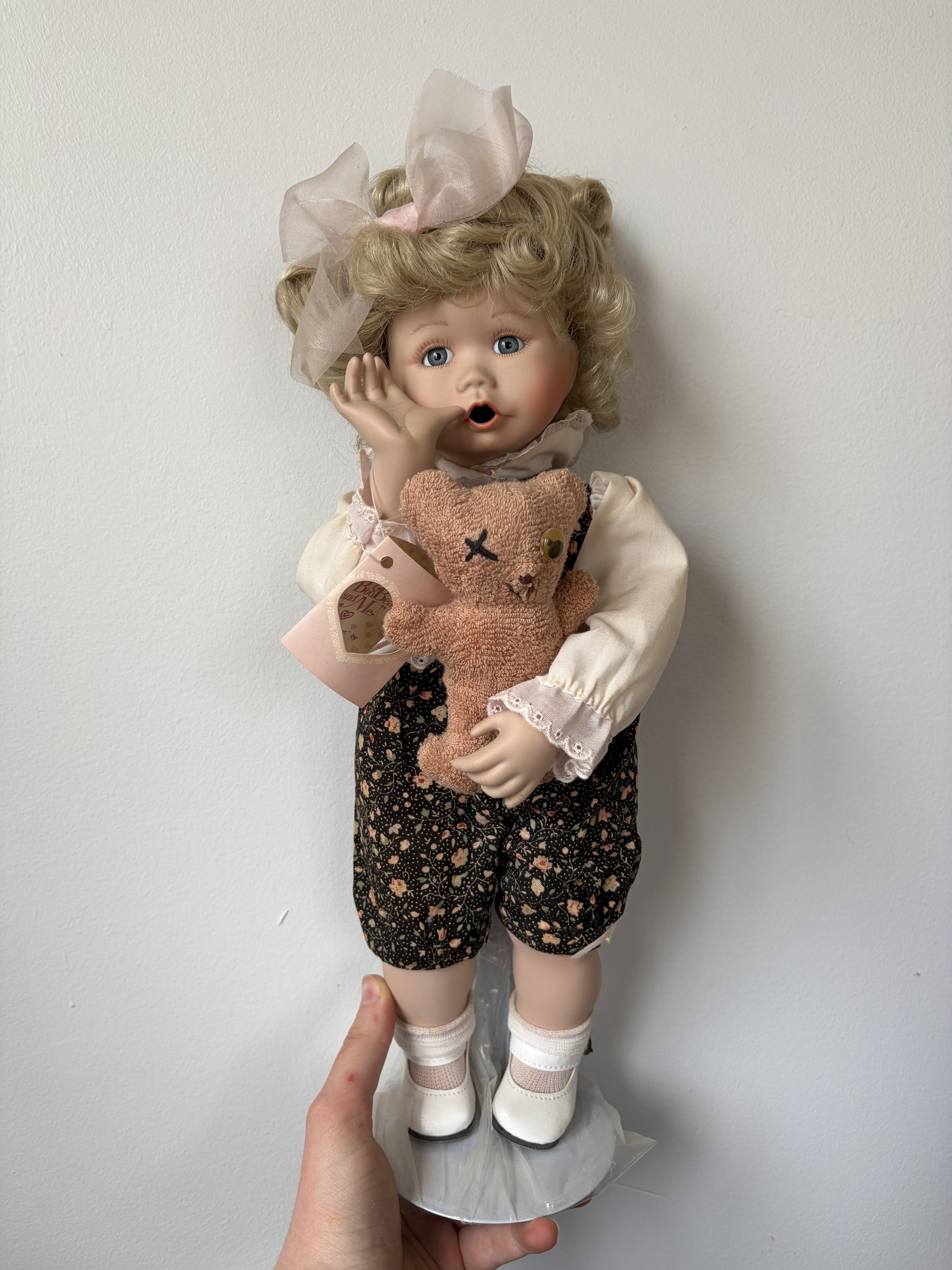 Jan Goodyear Porcelain Doll 'Evie' Boo Bear & Me 1991 Knowles