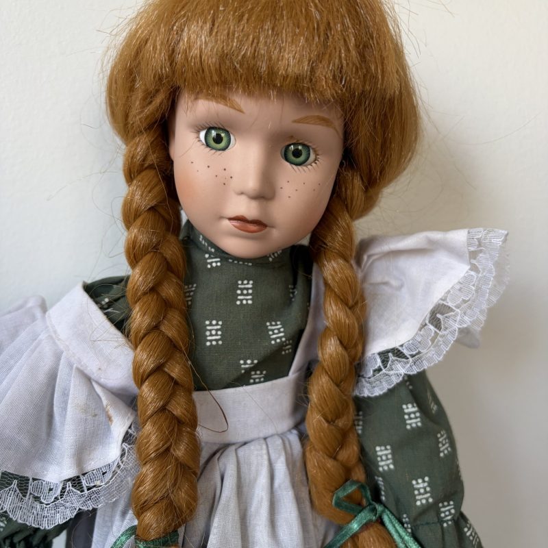 Anne of Green Gables Porcelain Doll with Red Hair and Braids