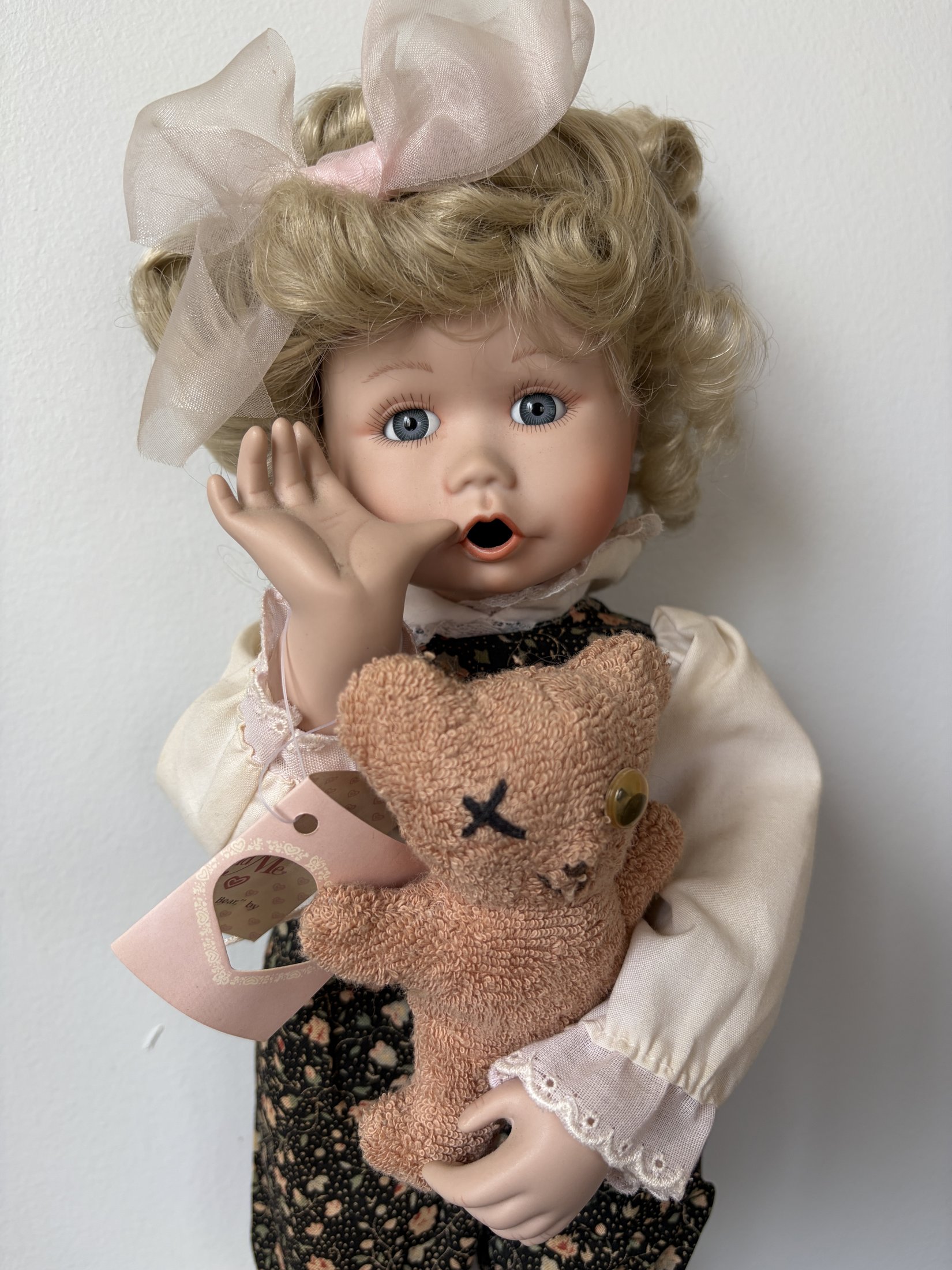 Jan Goodyear Porcelain Doll 'Evie' Boo Bear & Me 1991 Knowles - Image 6