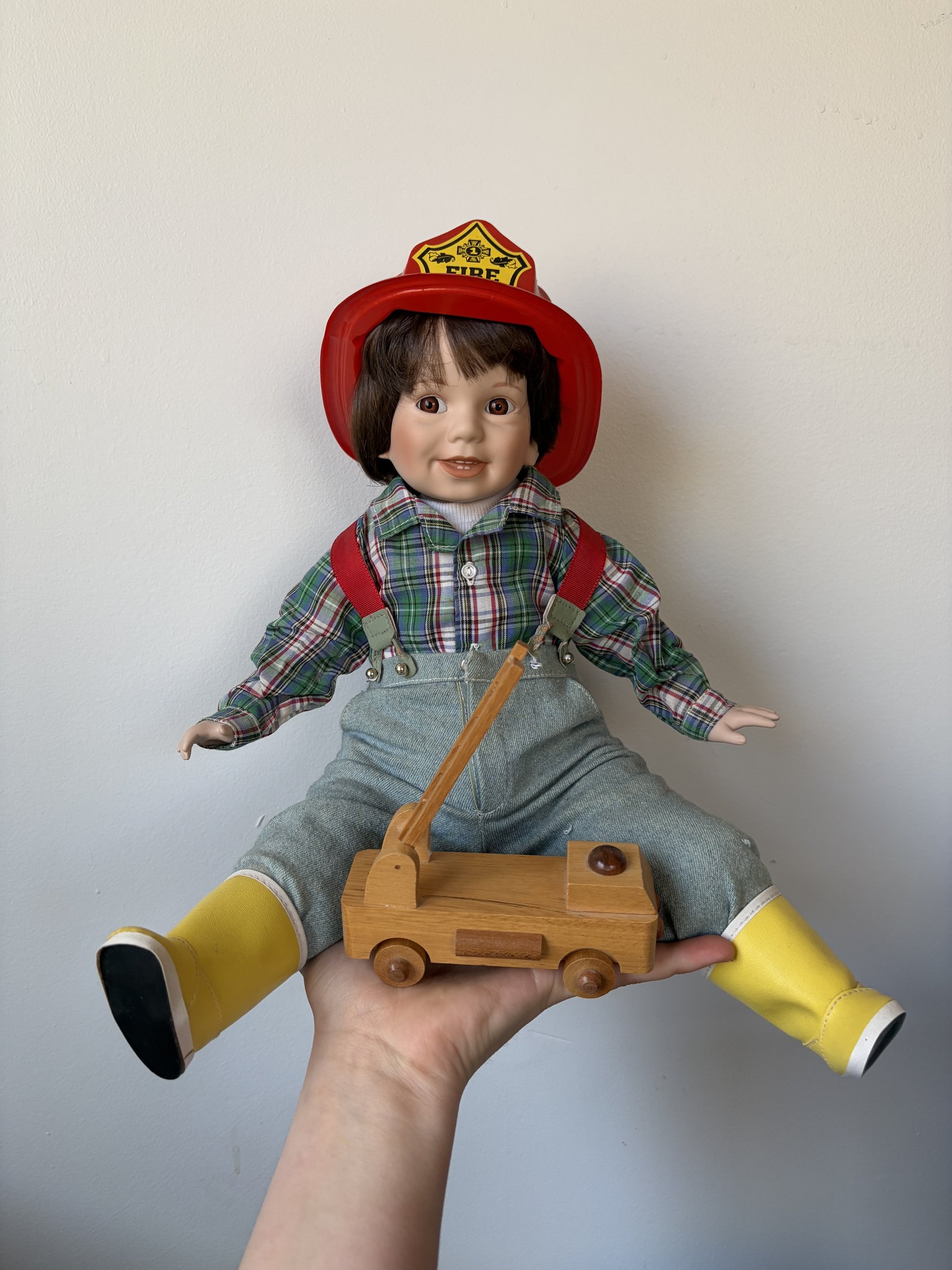 Danbury Mint 'David' Fire Chief Porcelain Doll by Elke Hutchens - Image 2